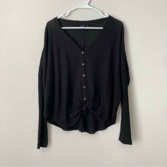 BUNDLE of 2 Out From Under Jojo Oversized Thermal Button-Front Tops from UO - Picture 2 of 12